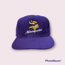 Vintage Minnesota Vikings New Era Pro Model Wool Fitted Size 7 1/8 Nfl Cap Hat - £35.97 GBP