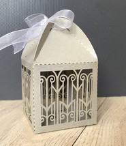 100pcs Pearl Silver Laser Cut Wedding Gift Boxes,6*6*9.5cm custom Favor Boxes - $34.00