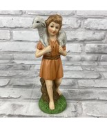 HOMCO Shepherd With Sheep Figurine 5216 Replacement Nativity Piece Vintage - £15.10 GBP