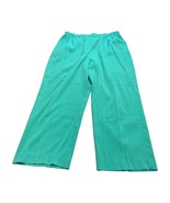 Frayne Palazzo Pants Women XL Sea Green Polyester Pleated Elastic Waist ... - $19.34