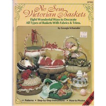 Vintage Craft Patterns, No Sew Victorian Baskets, Fabric and Trim Sewing - $18.39
