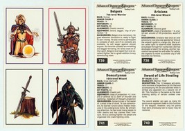 1991 TSR AD&amp;D Promo Fantasy Art Trading Card Press Sheet #738 #739 #740 #741 - £21.35 GBP