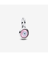 Sterling Silver ME Engravable Evil Eye Murano Glass Mini Dangle Charm  7... - $17.15 CAD