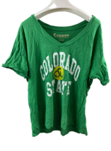 Campus Couture Mujer Colorado State Cuello En V T-Shirt-Green, Mediano - £17.41 GBP