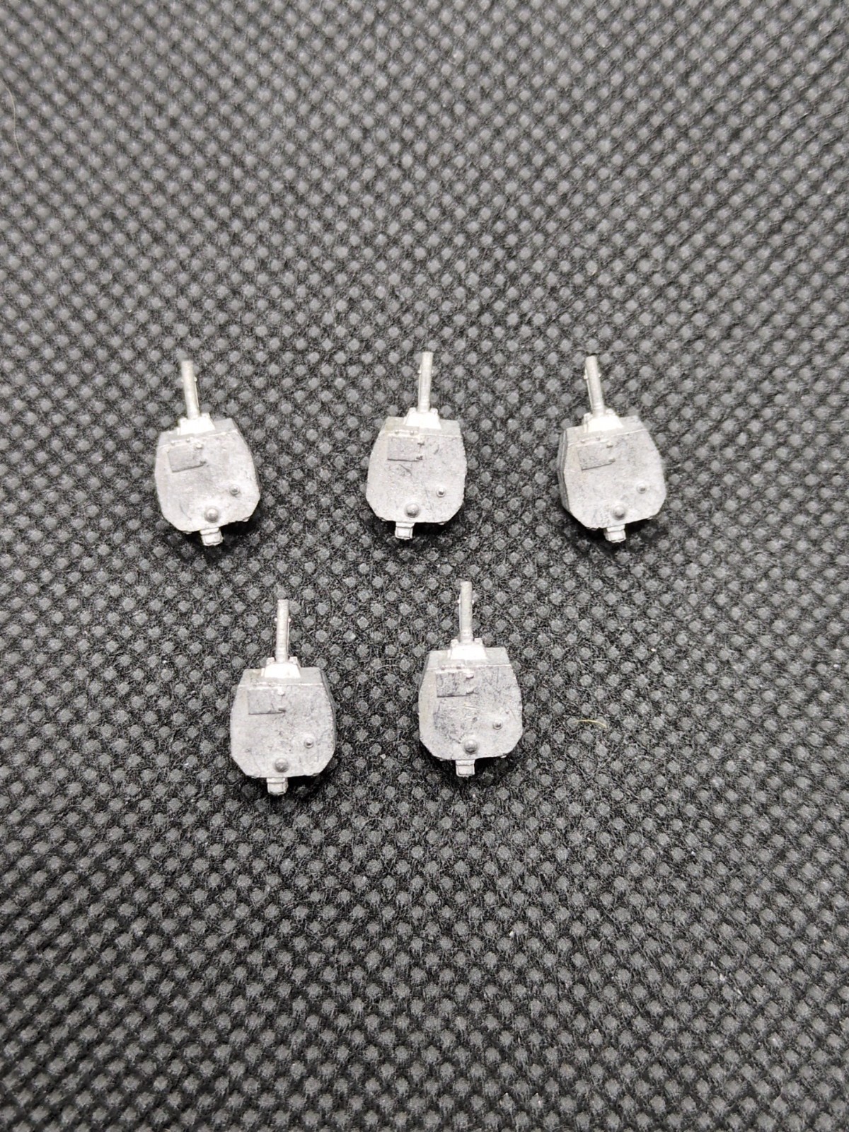 (5) WWII Micro Armour Truck Top Metal Miniature Bits 1/285 Scale - $8.90