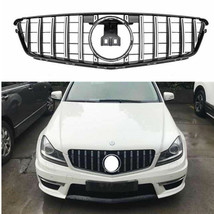 GT R Panamericana  Front Hood Grill for Mercedes C W204 C200 C250 2008-14 Silver - $121.73