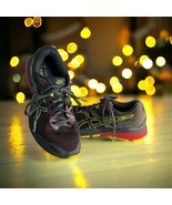 ASICS GT-1000 Men Size 10 Comfort Running Shoes Black With Yellow &amp; Red ... - $623.16 MXN