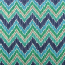 P Kaufmann Tribal Find Sky Blue Jade Chevron Outdoor Indoor Fabric By Yard 54"W - $7.84