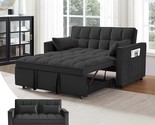 Convertible Sofa Couch 3-In-1 Multi-Functional Velvet Pull-Out Bed, 55&#39;&#39;... - $741.99