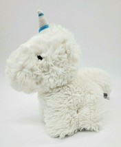 World&#39;s Softest Plush White Blue Unicorn 10&quot; Beverly Hills Teddy Bear Co. B305 - £9.43 GBP