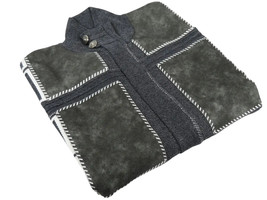 Men's Fancy European Sweater Jacket By Silversilk Fashionable 11012 Gray image 2