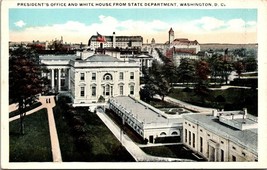 Washington D.C. President&#39;s Office White House WB UNP 1915-1930 Antique Postcard - £5.89 GBP