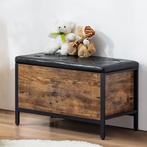 Storage Trunk From Apicizon, 31-Inch Wooden Entryway Bench With, Rustic ... - $129.98