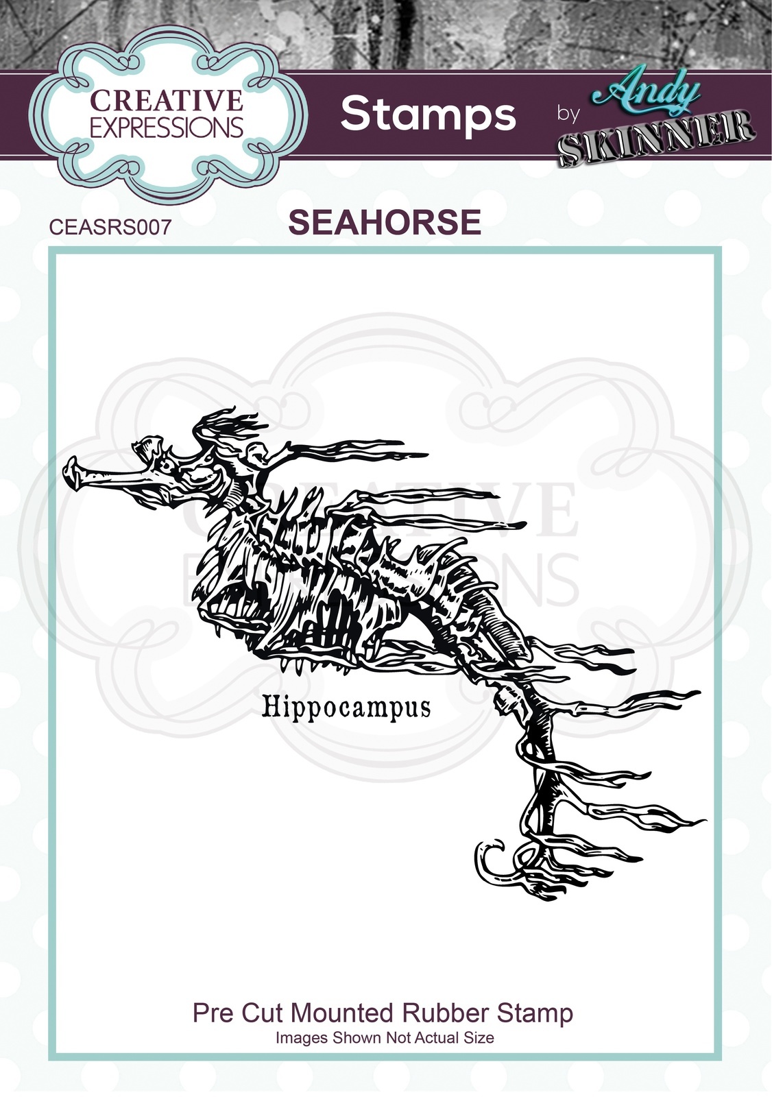 Creative Expressions Rubber Stamp By Andy Skinner-Seahorse - $12.52