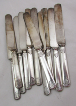 11 Antique Rogers 1860 Shell 9 3/8&quot; knives - £18.11 GBP