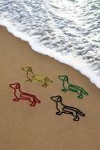 Durable Dachshund Weiner Dog Shaped Metal Paper Clips for Office Use and Dog Ent - £2.97 GBP