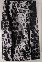 Worthington Pencil Straight Skirt Leopard Animal Print Black &amp; White Siz... - £7.86 GBP