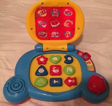 VTECH Lights Up &quot;Baby&#39;s Learning Laptop&quot; ABCs Nursery Rhymes Sounds Phrases - £10.81 GBP