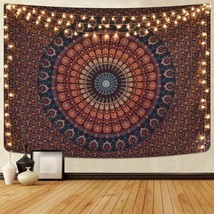 Bohemian Mandala Tapestry Hippie Tapestries Psychedelic Peacock Boho Tapestry Wa - £18.32 GBP