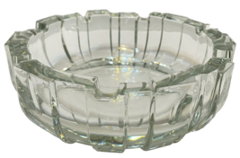Vintage Heavy Crystal Ashtray Candy Dish Marked Italy 48 Size 6&quot; Diameter - £15.98 GBP