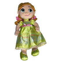 Disney Princess Frozen II Young Anna 13&quot; Plush Stuffed Doll Green Dress Animator - £11.59 GBP