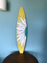 Unique 44&quot; Hand Painted Wood  Ironing Board Surfboard Flower Power Wall Decor - £43.65 GBP