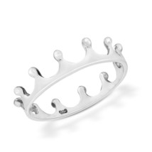 Royal Enchanted Tiara Princess Crown Sterling Silver Promise Ring-8 - £8.33 GBP