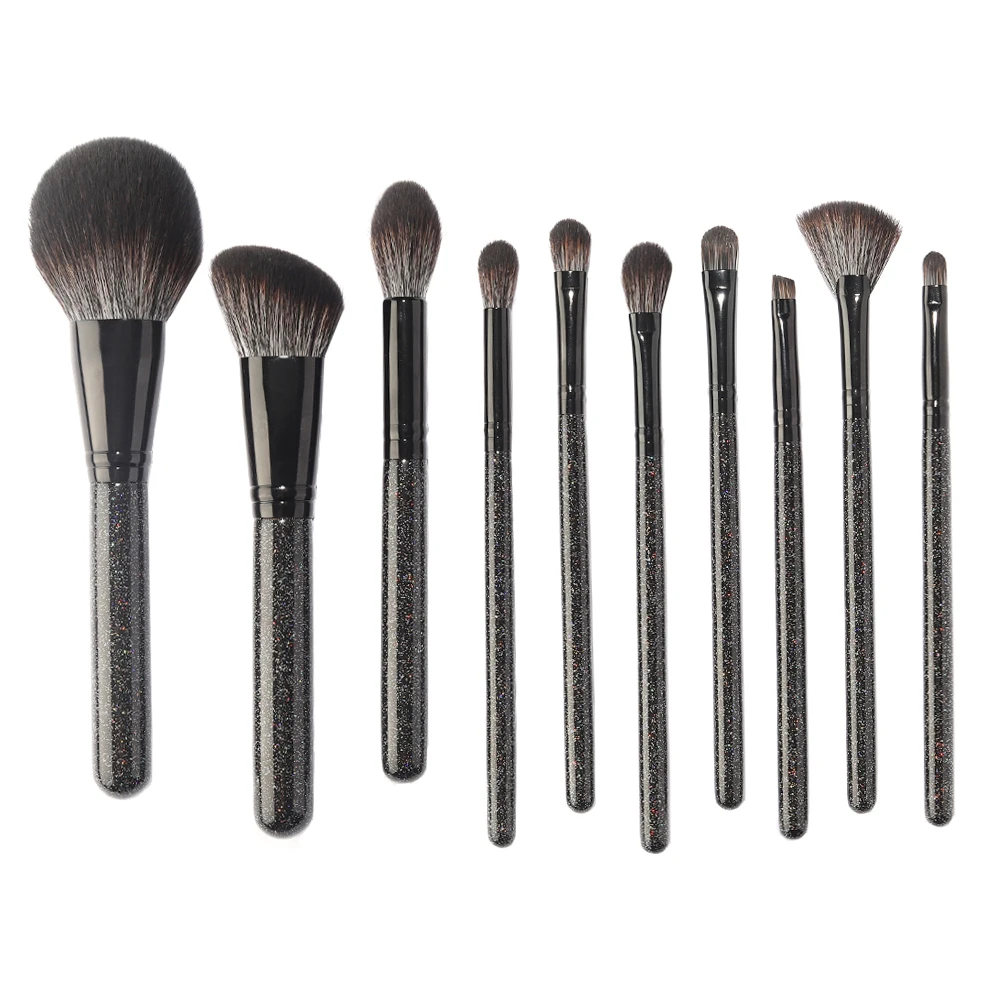 RANCAI 10 Pcs Professional Soft Hair Brush Foundation Powder Contour Eyeshadow M - $51.83