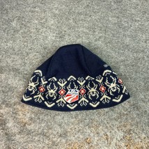 Vintage Olympics Hat Mens Navy Spyder Ski Team 2002 Winter Wool Blend Be... - $24.98