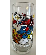 Hardees The Smurfs CLUMSY SMURF Drinking Glass VTG 1983 ~ Collectible fo... - £6.20 GBP