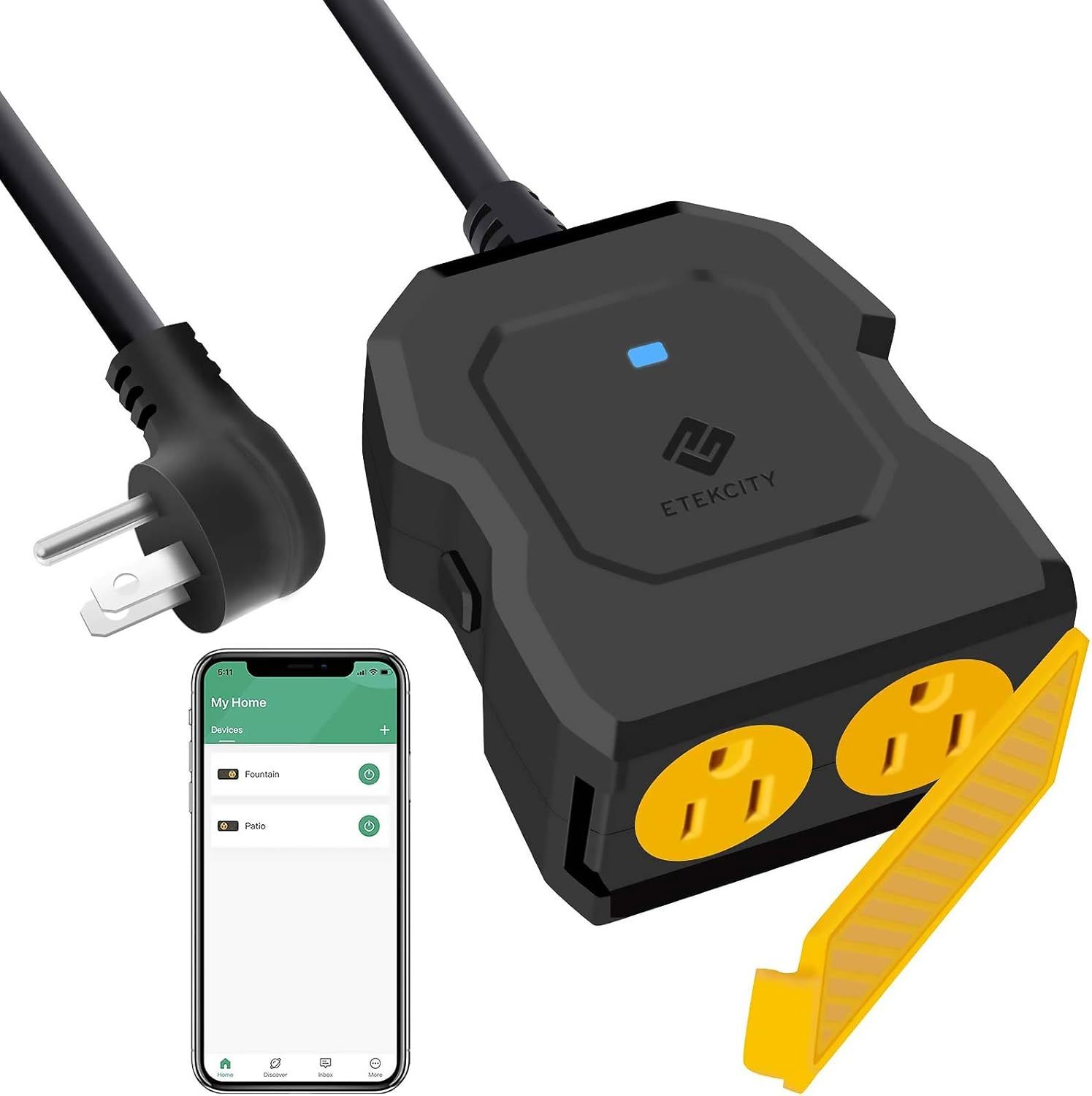 Smart Plug, Smart Home Outdoor Etekcity Wifi Outlet With 2 Sockets For, ... - $38.97