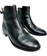 Talbots women&#39;s size 5M Black Leather Zip-up Ankle Booties Made in Brazil - €28,03 EUR