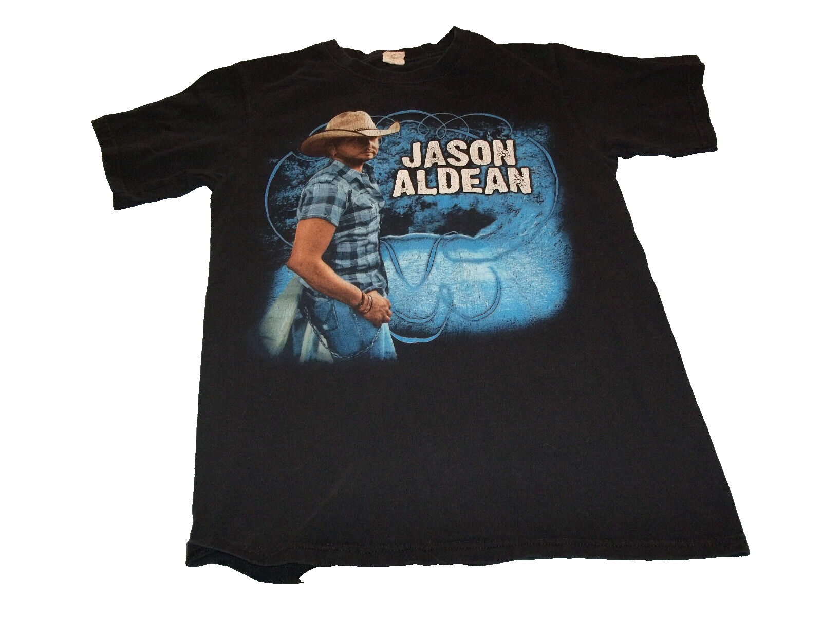 Jason Aldean My Kinda Party 2011 Tour double sided black T-Shirt Size S - $16.82