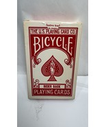 Vintage 7” Big Bicycle Red Rider Back 8082 Playing Cards In Box USA - $37.57