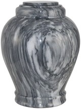 Embrace Cashmere Gray Marble Funeral Cremation Pet Urn - £135.85 GBP