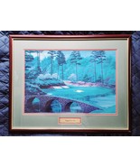 Brent Hayes 1994 Augusta Golf Club Hole #12 Print Framed &amp; Matted - $2,108.10 MXN