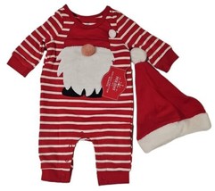 Holiday Time Santa Gnome Red/White Holiday Critter Romper Set Baby Size ... - £10.07 GBP