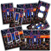 Spider Man Web New York Night Skyline Light Switch Outlet Wall Plates Room Decor - £13.37 GBP+