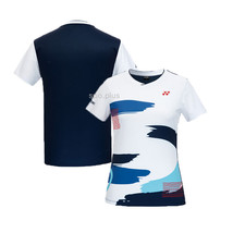 YONEX 23FW Women&#39;s Badminton T-Shirts Apparel Top Sportswear White NWT 233TS016F - £46.08 GBP