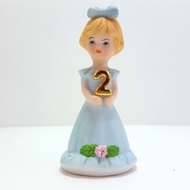 Enesco Growing Up Birthday Girl Age 2 Blonde Porcelain Figurine 1981 - £9.59 GBP