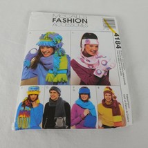 McCalls 4184 Unisex Fleece Accessories Sewing Pattern Hat Scarf Mittens Cowl New - £4.70 GBP