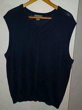 Daniel Cremieux Men&#39;s Sweater Vest Size Size XLarge Silk/Cotton Navy Blu... - $15.00