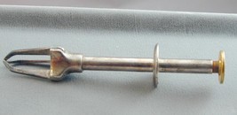 Silver Plate Cobalt Enamel 3 Crown Push Button Automatic Ice Tongs Sweden - £23.97 GBP