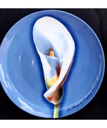 Givenchy Perfume White Lily Flower Blue Floral Plate Fleurs Paris Luxe D... - $26.89 CAD