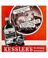 Kessler Blended Whiskey Advertisement 1946 Lithograph Liquor Drinks Art ... - $34.99