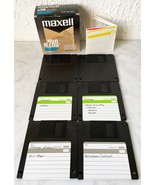 Maxell Lot of 6 Used &amp; New Floppy Disks MF2HD IBM Formatted 3.5&quot; 1.44 MB... - $14.20