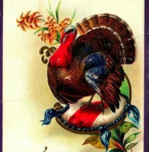 Thanksgiving Greetings Giant Turkey Proclamation Embossed 1910 Postcard - £3.97 GBP