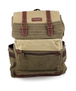 Trendy Apparel Shop Two-Tone Canvas Back Pack with Padded Shoulder Strap... - £51.95 GBP