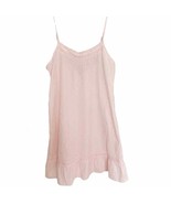 Miss Elaine Retro Pink Swiss Dot Chemise Nightie Medium - $42.08