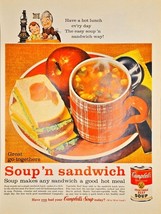 CAMPBELLS Soup n&#39; sandwich - Canned Soup 1962 Vintage Print Ad - $253.90 MXN